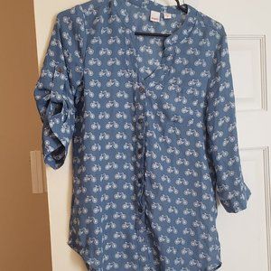 Button down Bike print button up